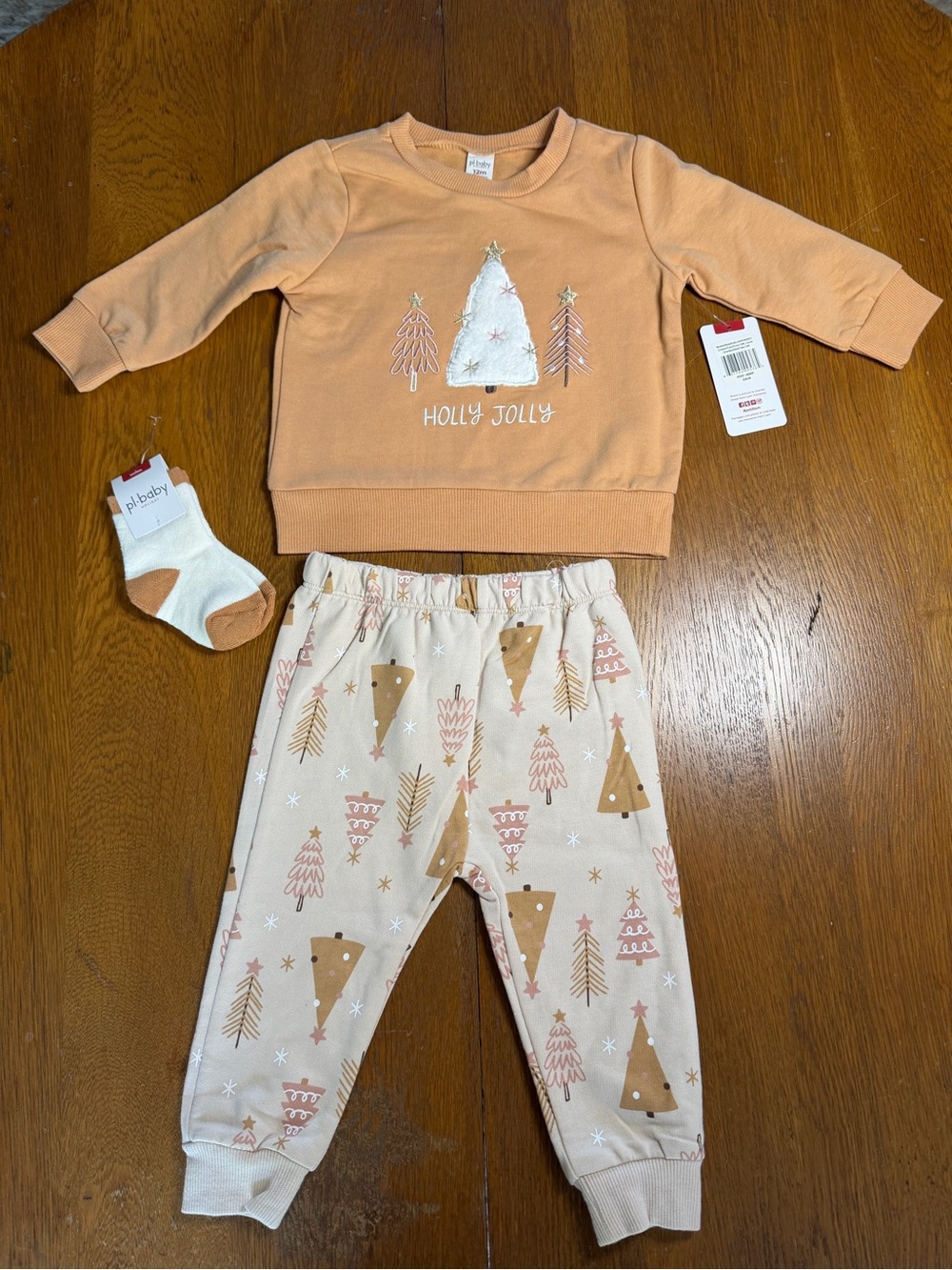 Girl’s 12 Month Christmas Outfit Set - NWT